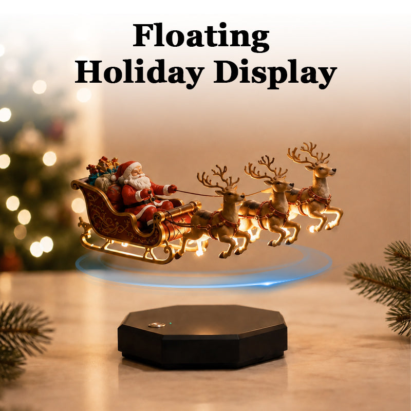 Floating Santa Sleigh Magnetic Levitation Display