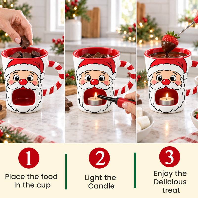 Santa Chocolate Fondue Mug