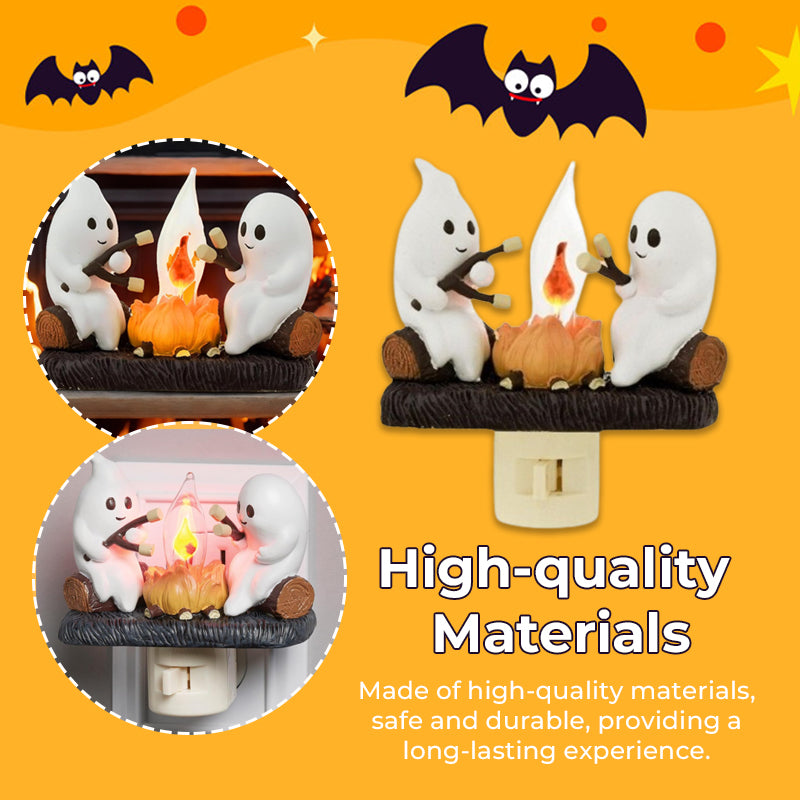 Cute Ghost Pumpkin Night Light