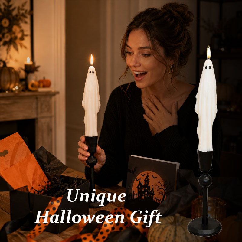 Ghost Flame Halloween Candles