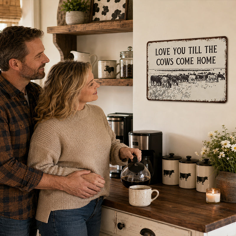 Love You Till The Cows Come Home Sign