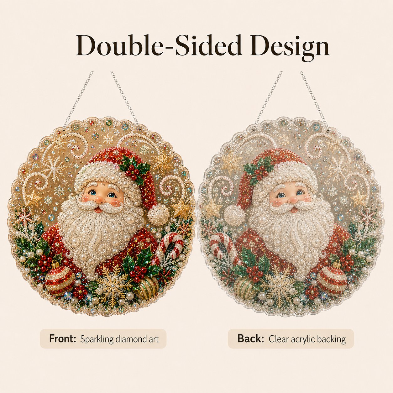 Christmas DIY Diamond Painting Hanging Ornament Kit