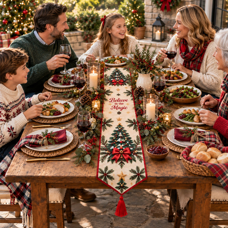 DIY Christmas Diamond Painting Table Runner