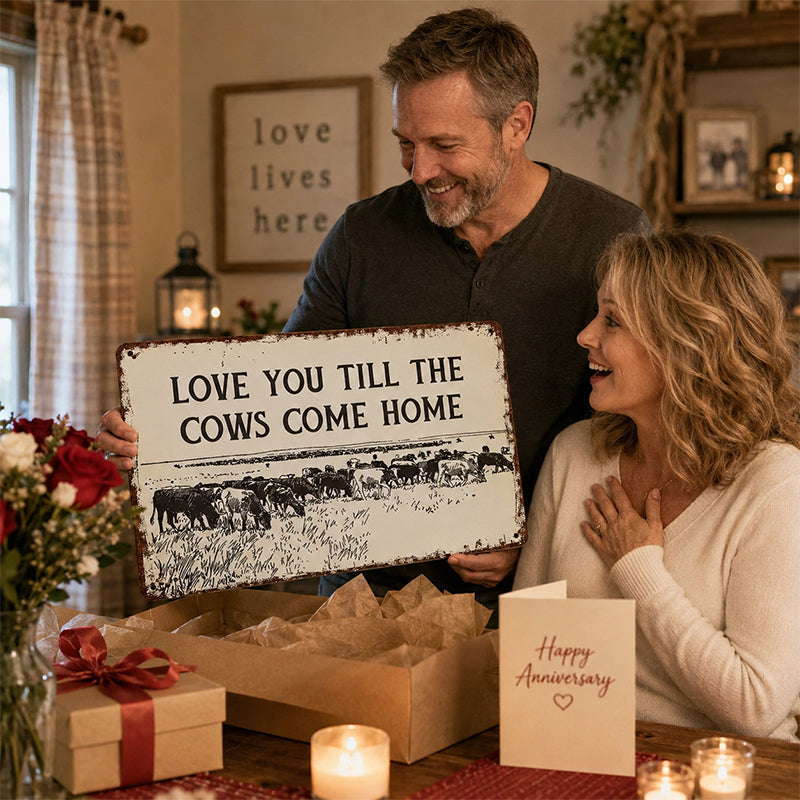 Love You Till The Cows Come Home Sign