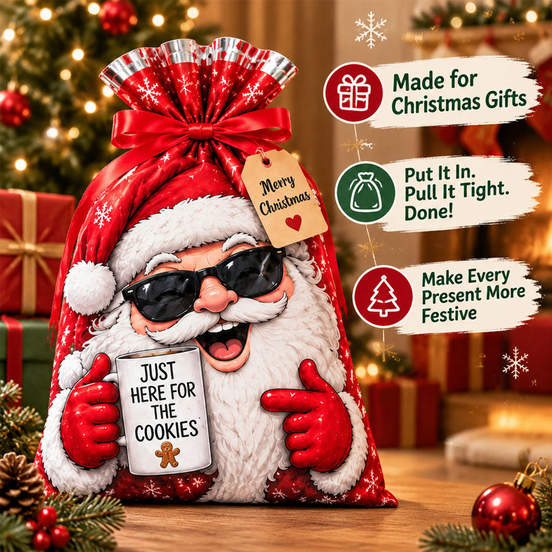 Funny Christmas Drawstring Gift Bags