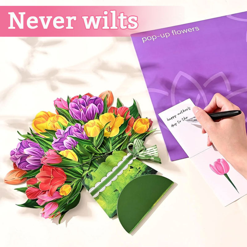 3D Pop-Up Mother’s Day Flower Bouquet Card