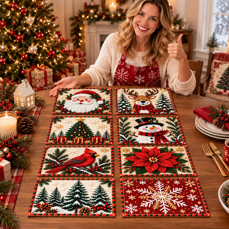 DIY Christmas Diamond Painting Placemats