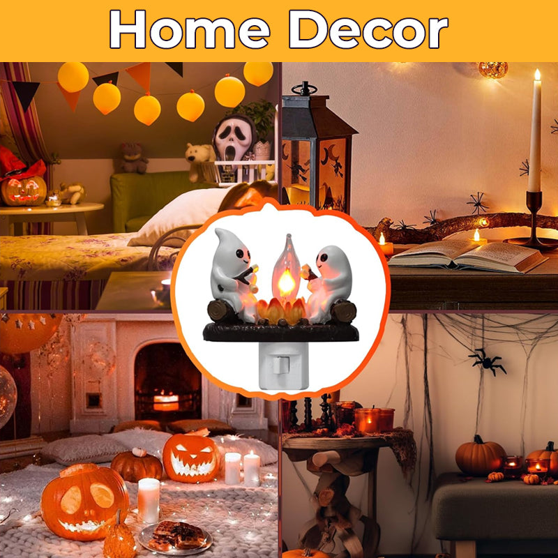 Cute Ghost Pumpkin Night Light