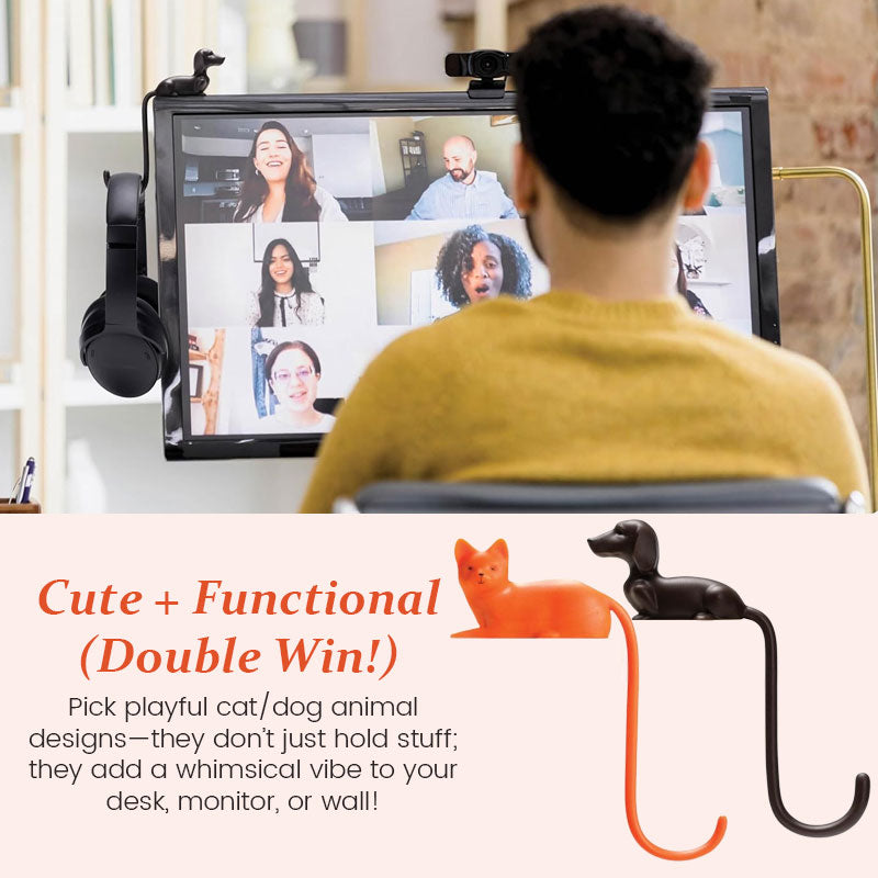 Cute Animal Tail Desk Hook