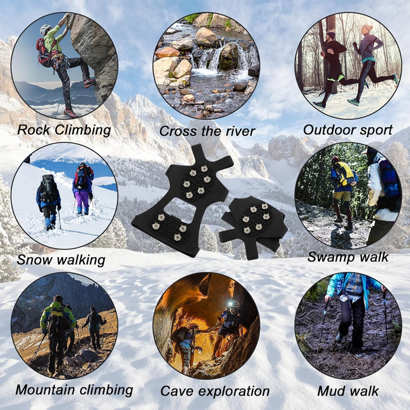 Manganese steel thickened crampon shoe covers