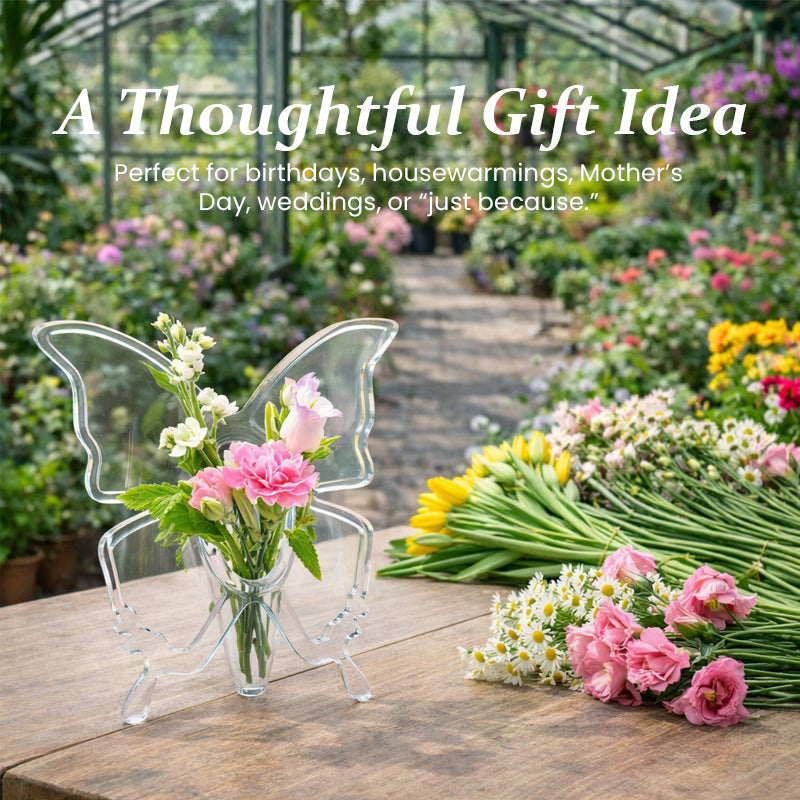 Butterfly Acrylic Vase