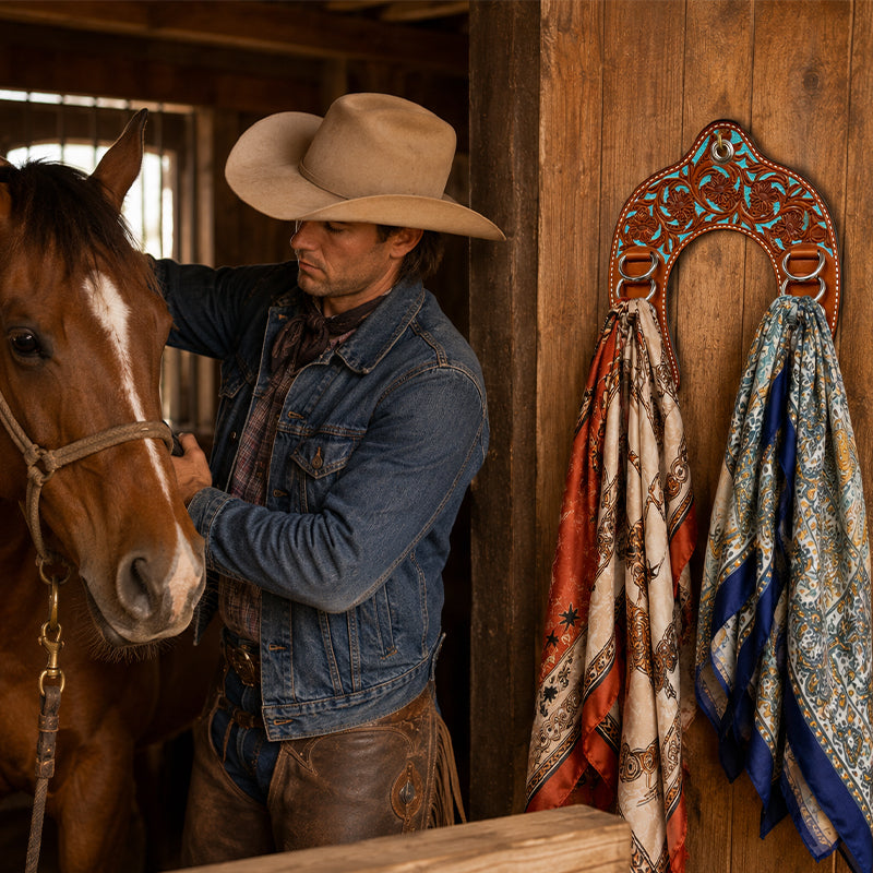 Western Horseshoe Wild Rag Organizer