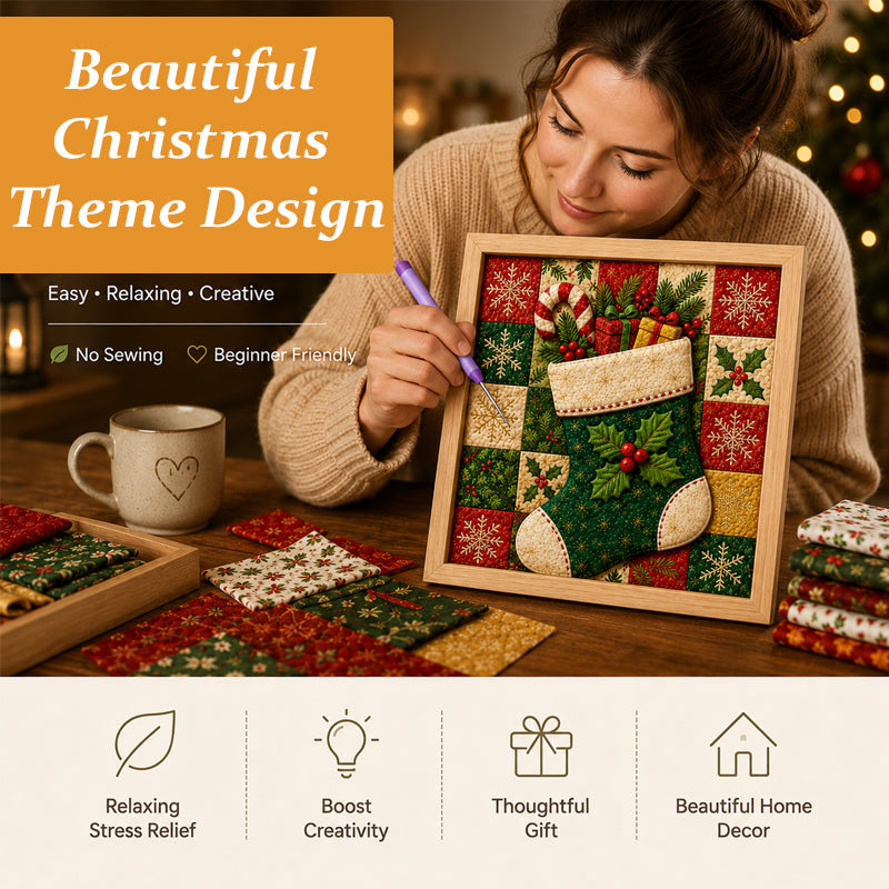 DIY Christmas Fabric Art Kit