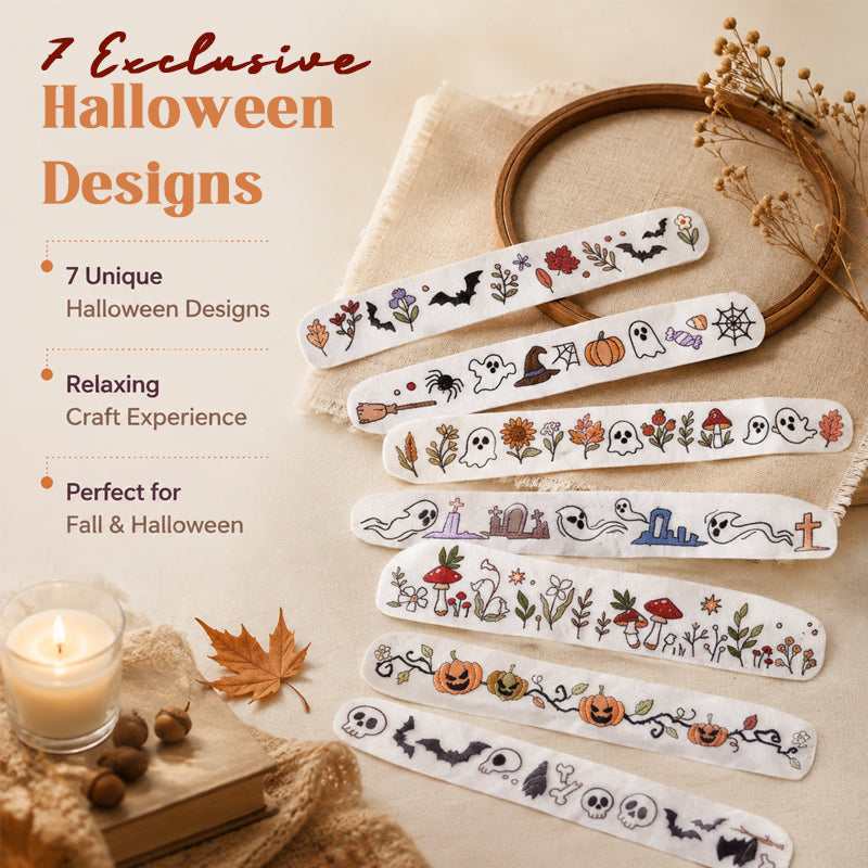 Halloween Embroidery Pattern Set