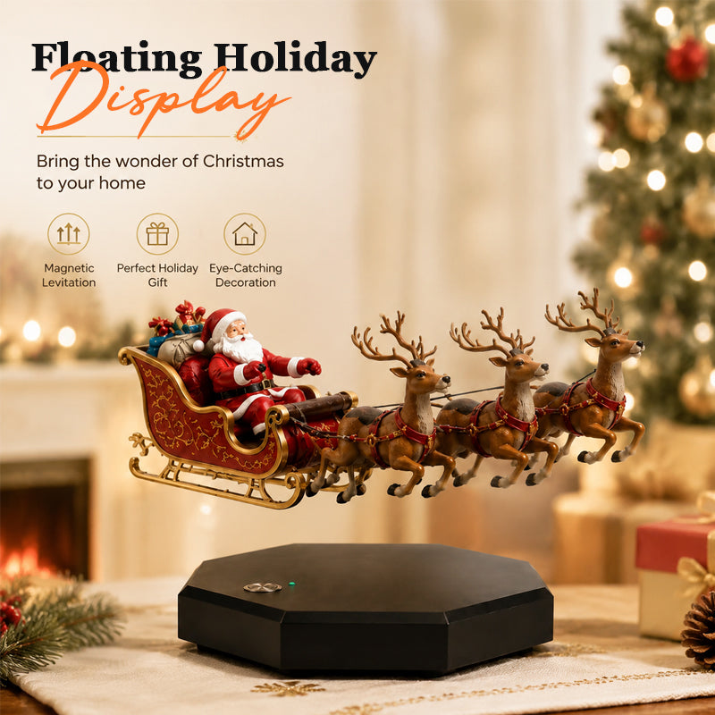 Floating Santa Sleigh Magnetic Levitation Display