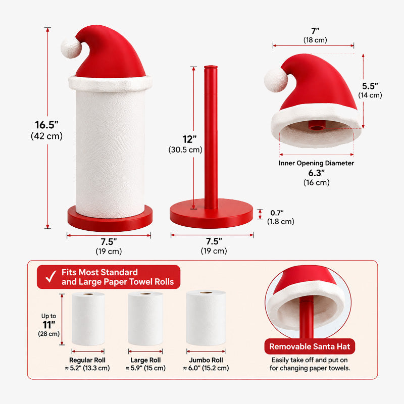 Santa Hat Paper Towel Holder