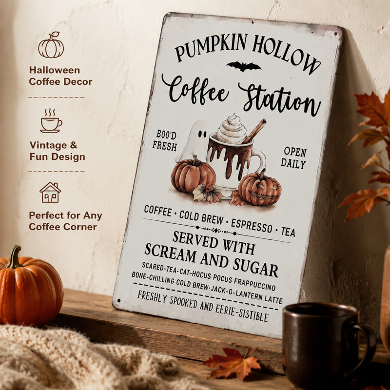 Pumpkin Hollow Coffee Station Sign