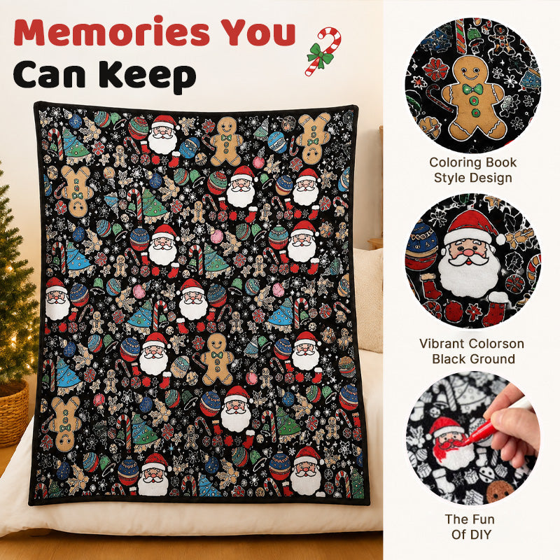 Color-Your-Own Christmas Blanket