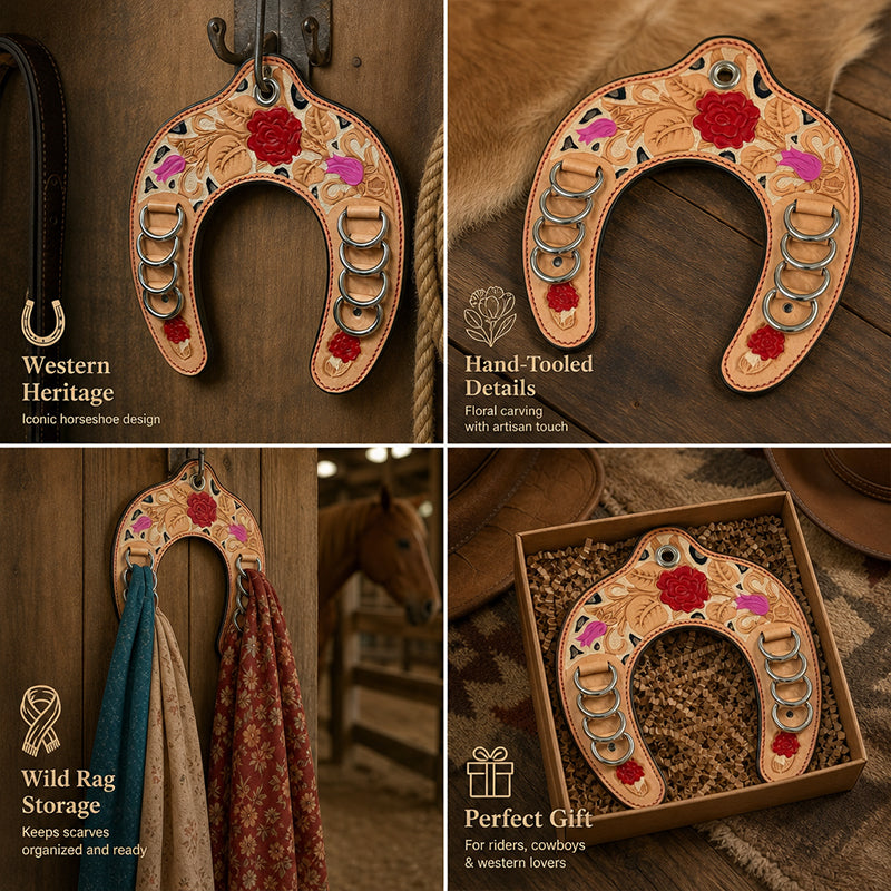 Western Horseshoe Wild Rag Organizer