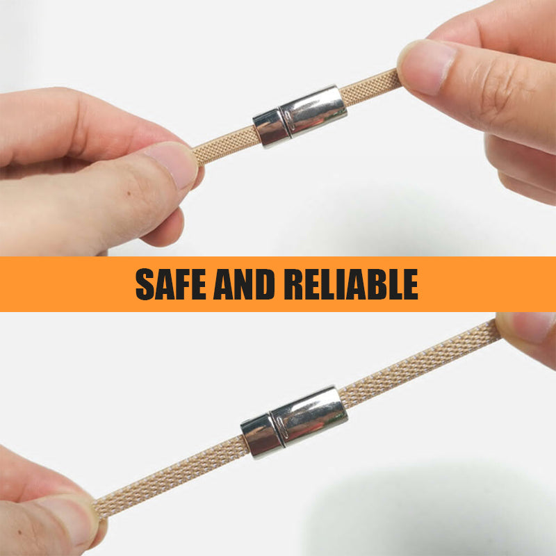 Magnetic shoelace metal buckle