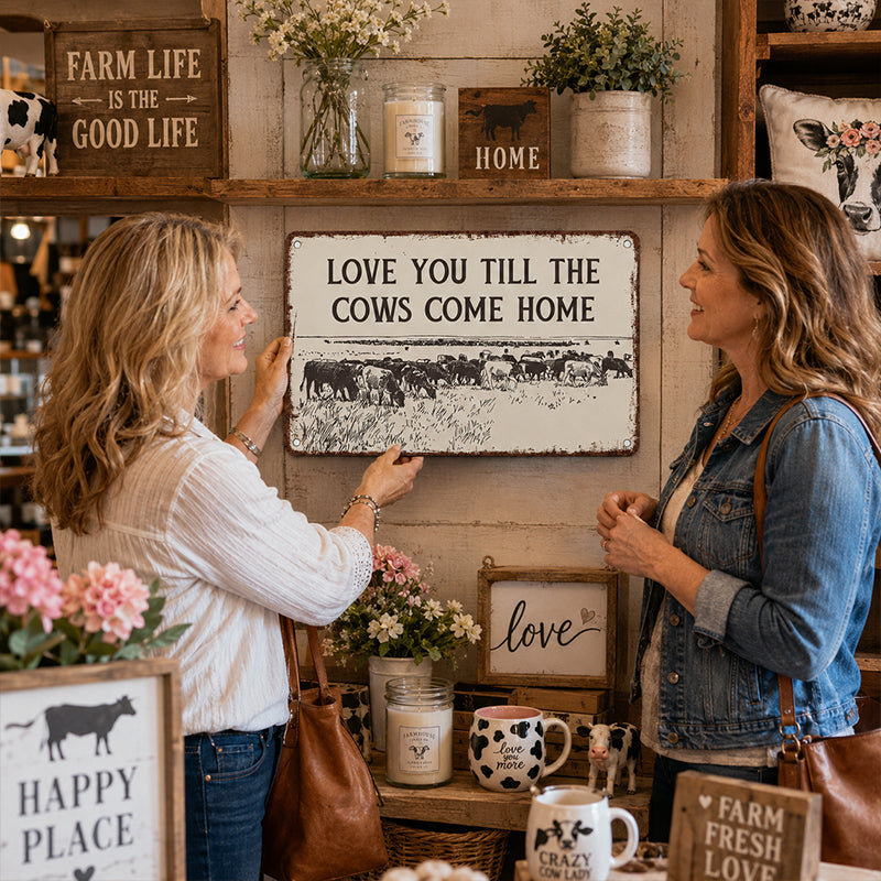 Love You Till The Cows Come Home Sign