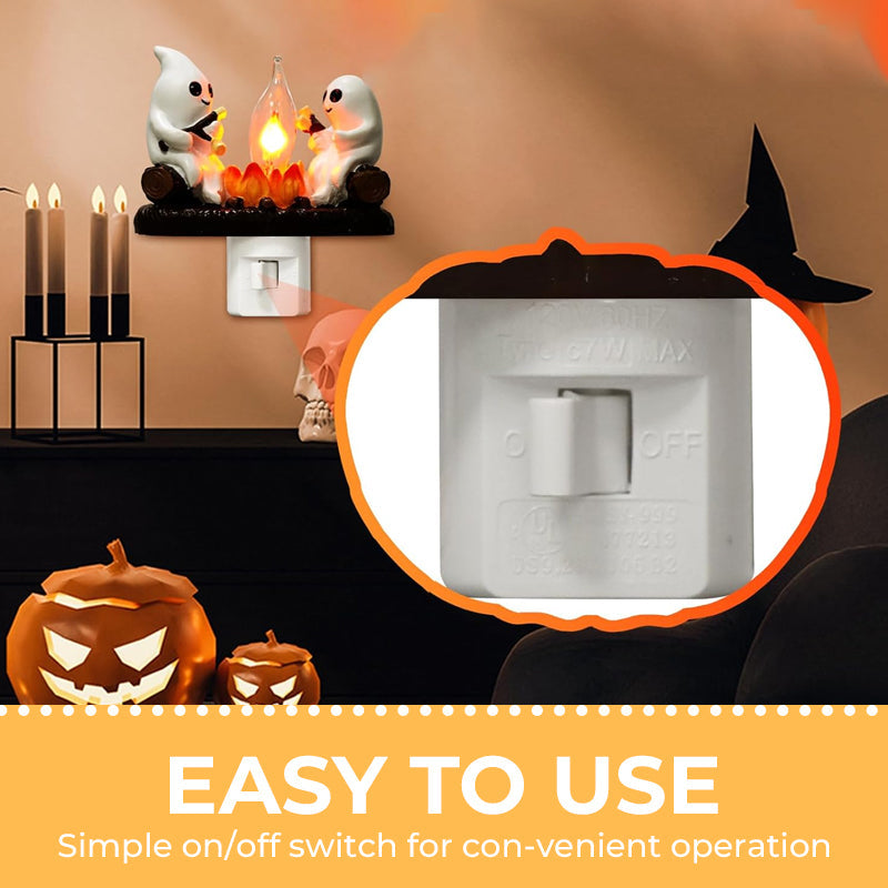 Cute Ghost Pumpkin Night Light