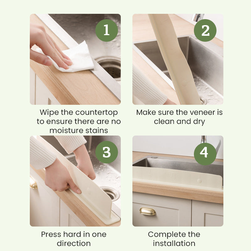 Silicone sink retaining plate