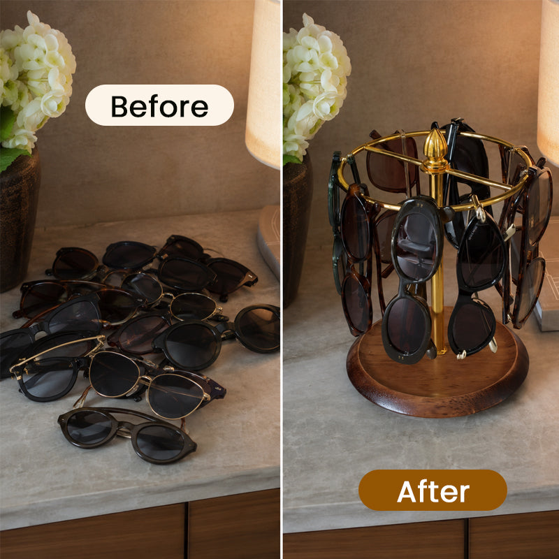 360° Rotating Sunglasses Organizer Stand