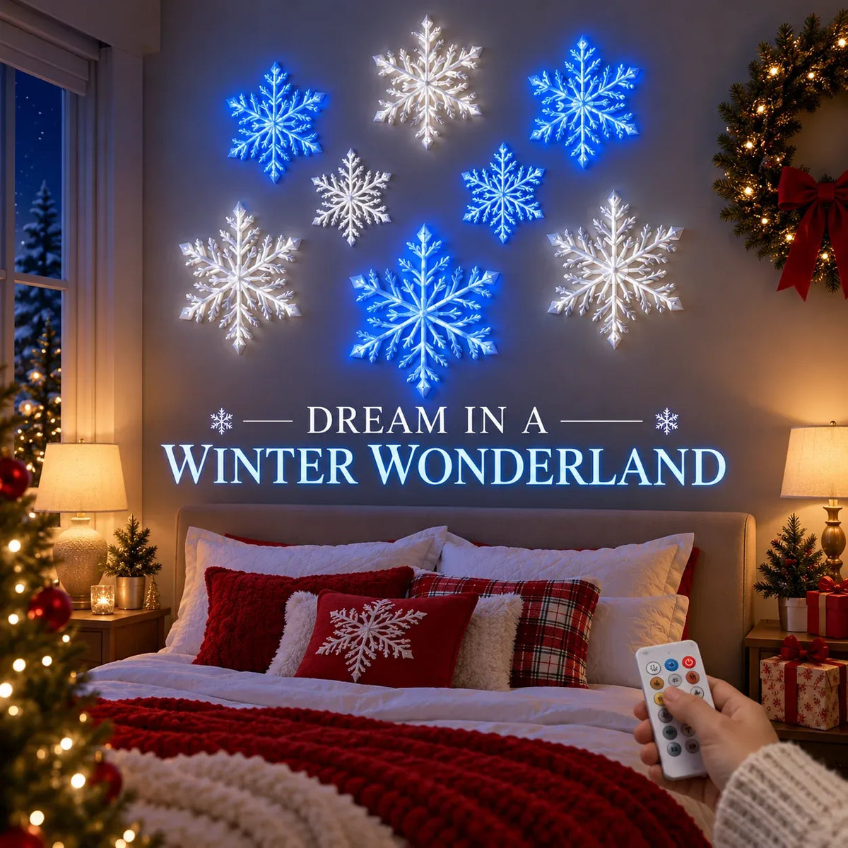 3D Light-Up Snowflake Wall Set