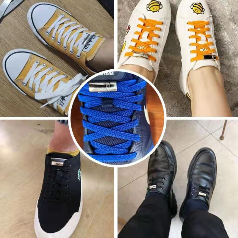 Magnetic shoelace metal buckle