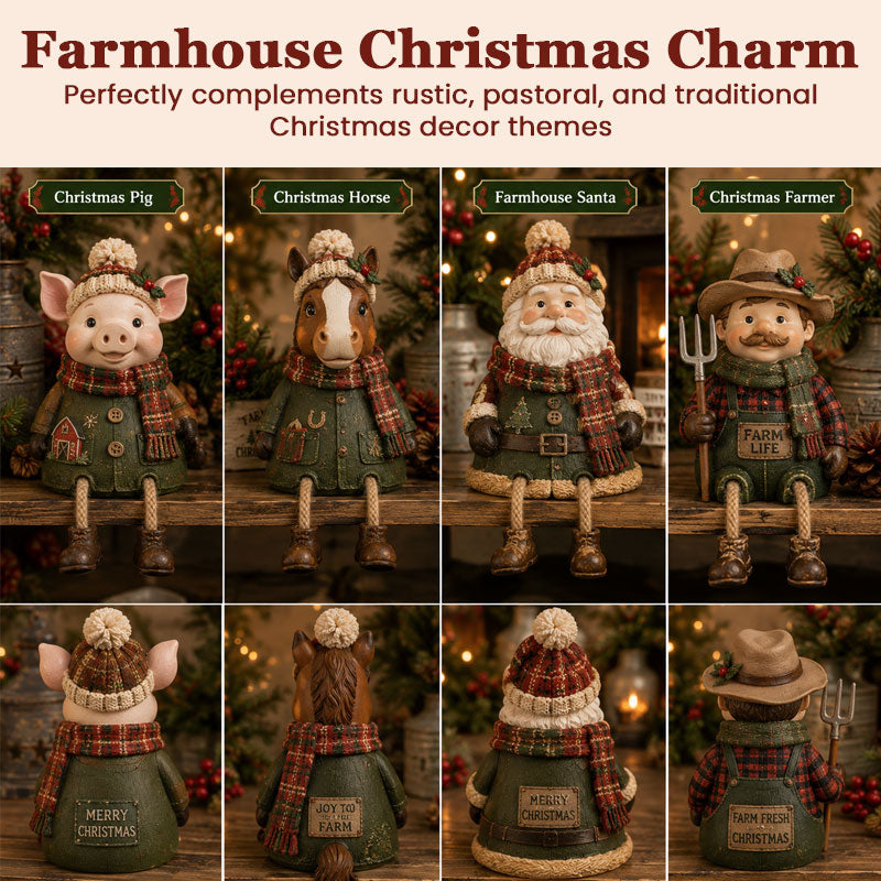 Christmas Farm Friends Shelf Sitters