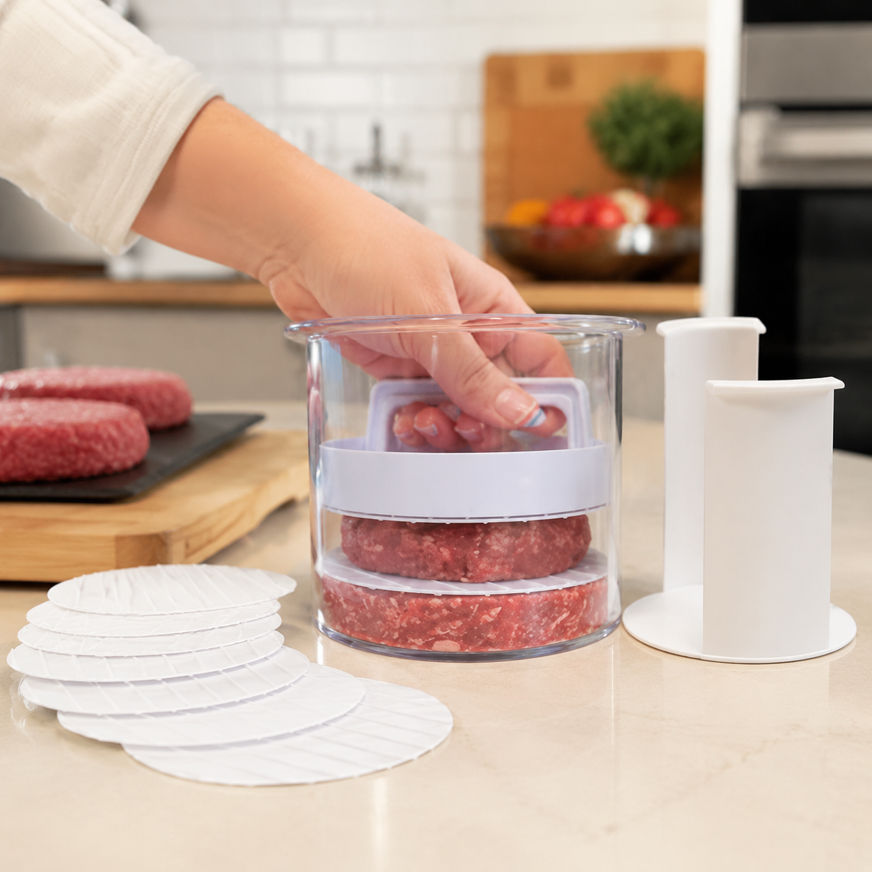 Perfect Patty Burger Press & Storage System