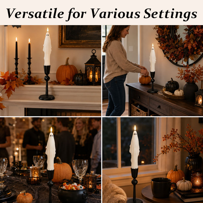 Ghost Flame Halloween Candles