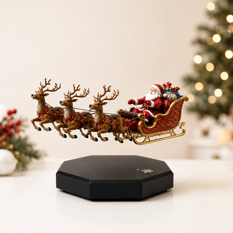 Floating Santa Sleigh Magnetic Levitation Display