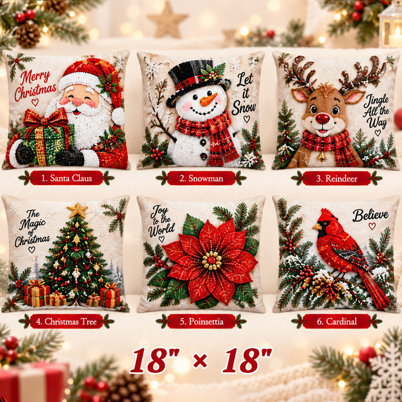 DIY Christmas Diamond Painting Pillow Cover