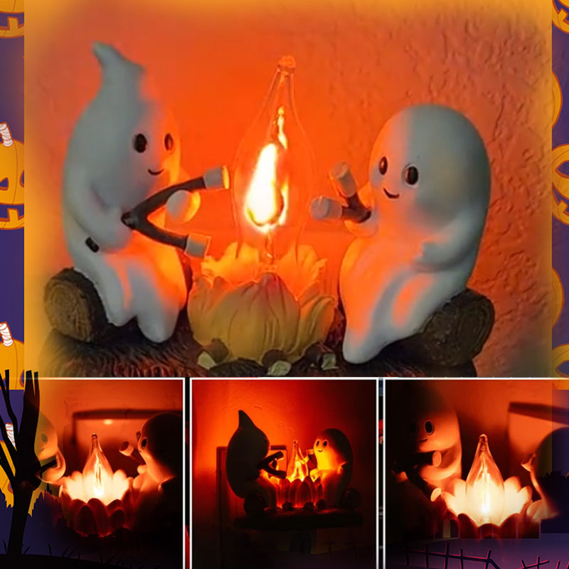 Cute Ghost Pumpkin Night Light