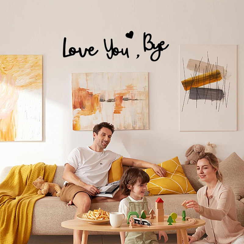 “Love You, Bye” Wall Decal