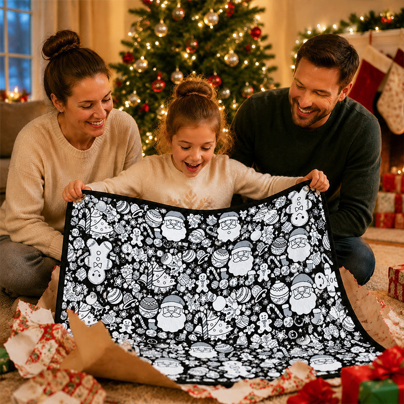 Color-Your-Own Christmas Blanket