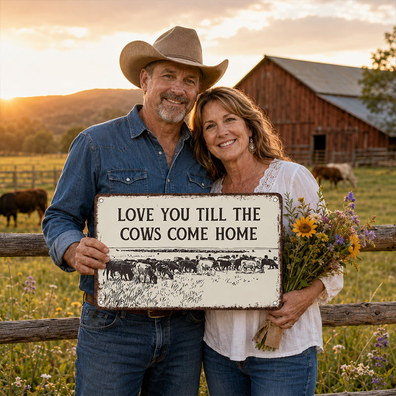Love You Till The Cows Come Home Sign