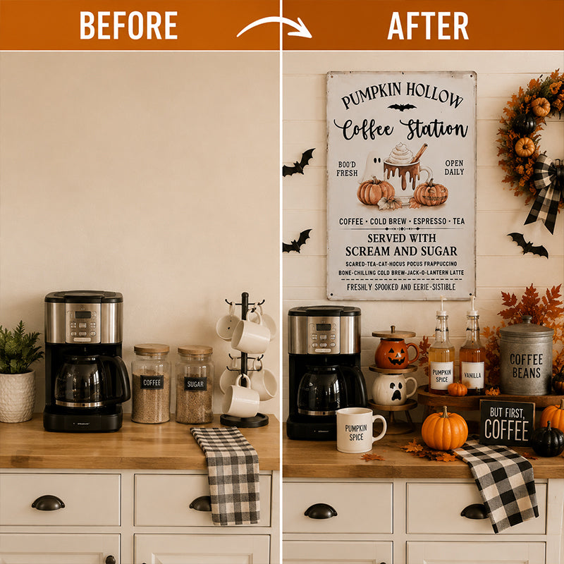 Pumpkin Hollow Coffee Station Sign