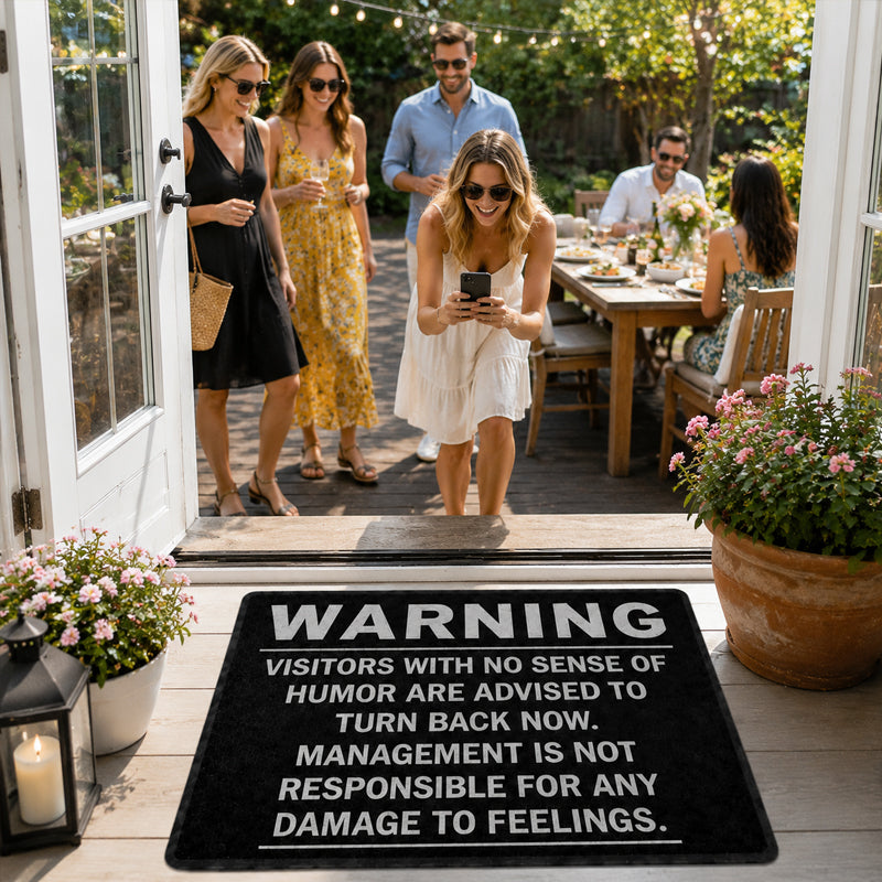 Warning Humor Doormat