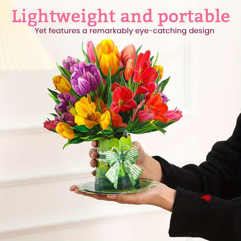 3D Pop-Up Mother’s Day Flower Bouquet Card