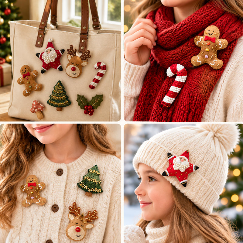 Handmade Christmas Brooch Pins DIY Kit
