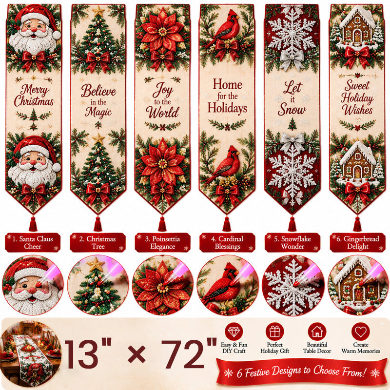 DIY Christmas Diamond Painting Table Runner