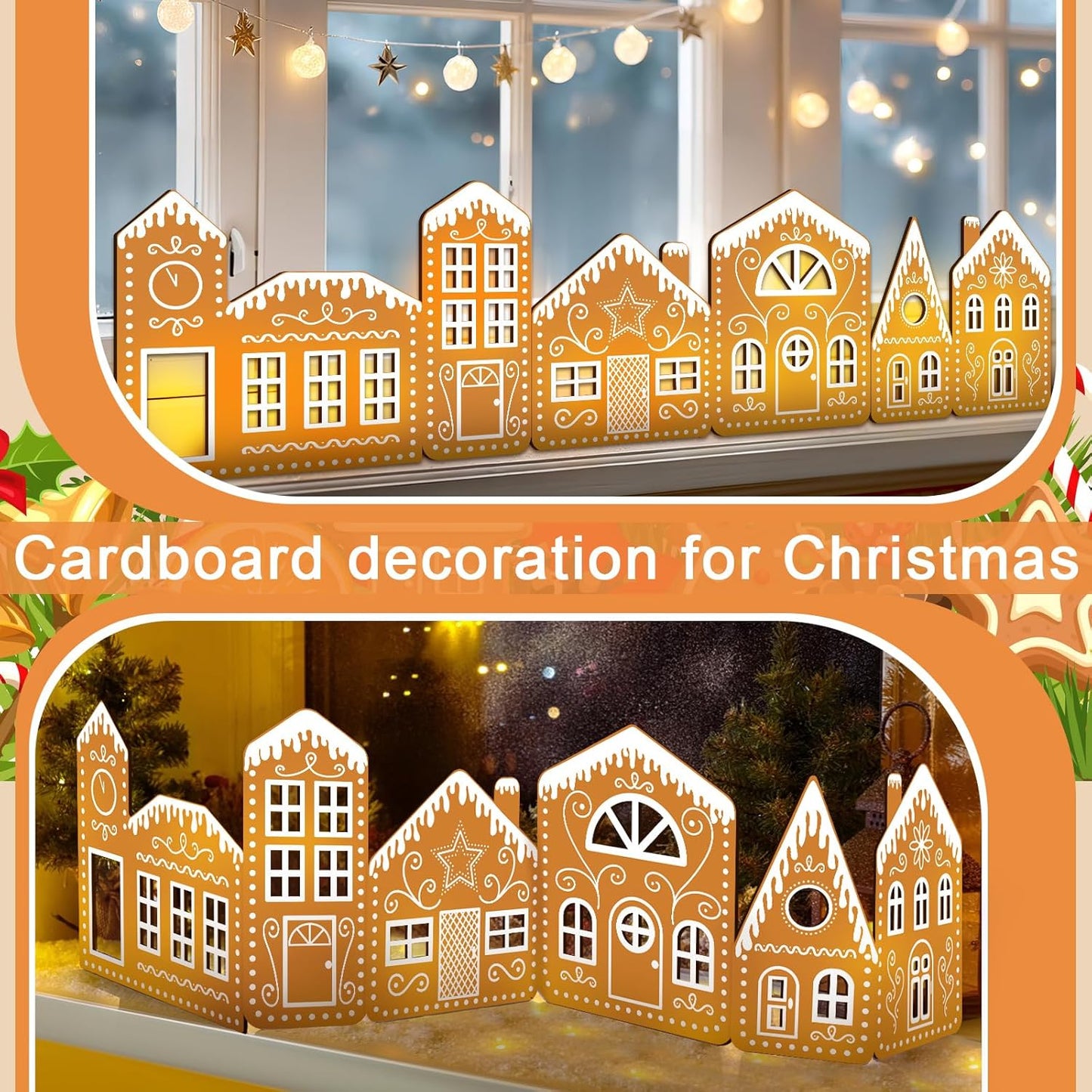 Christmas Gingerbread Village Light-Up Decor