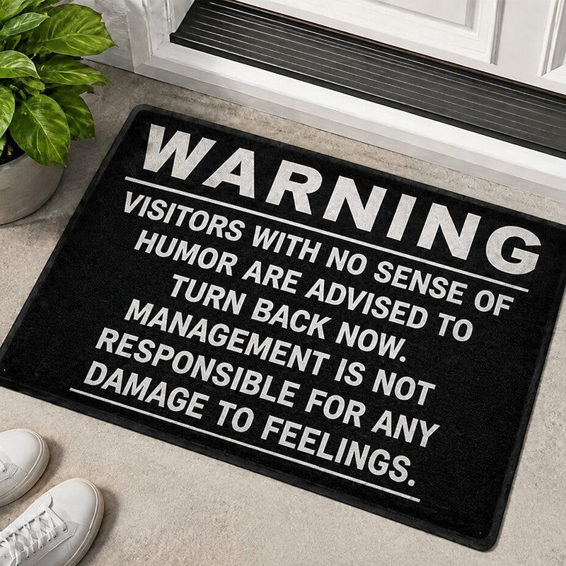 Warning Humor Doormat
