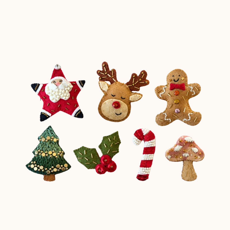 Handmade Christmas Brooch Pins DIY Kit