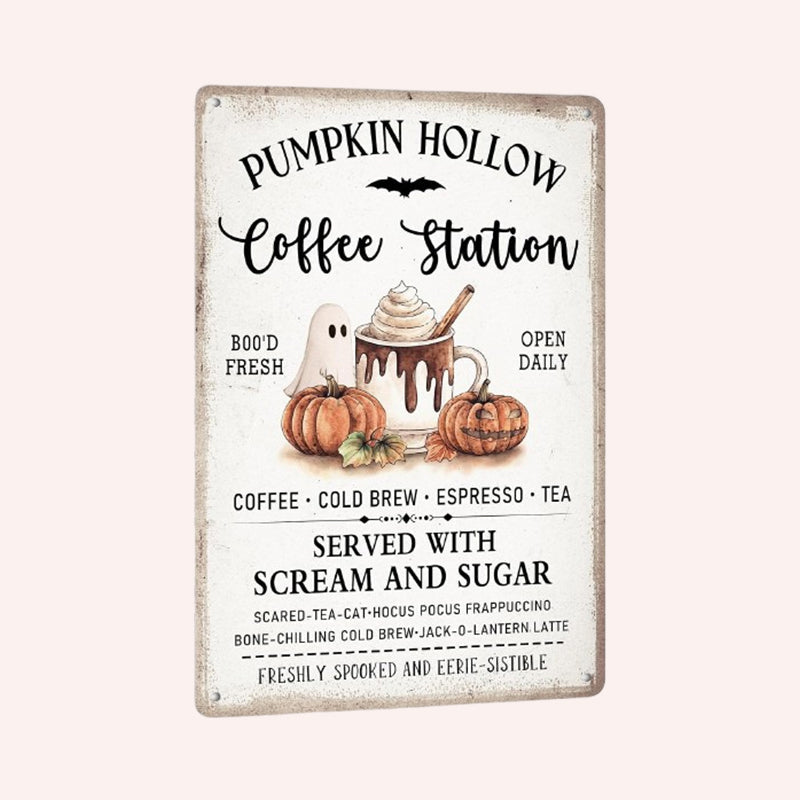 Pumpkin Hollow Coffee Station Sign