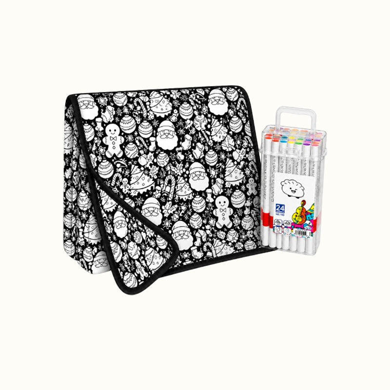 Color-Your-Own Christmas Blanket
