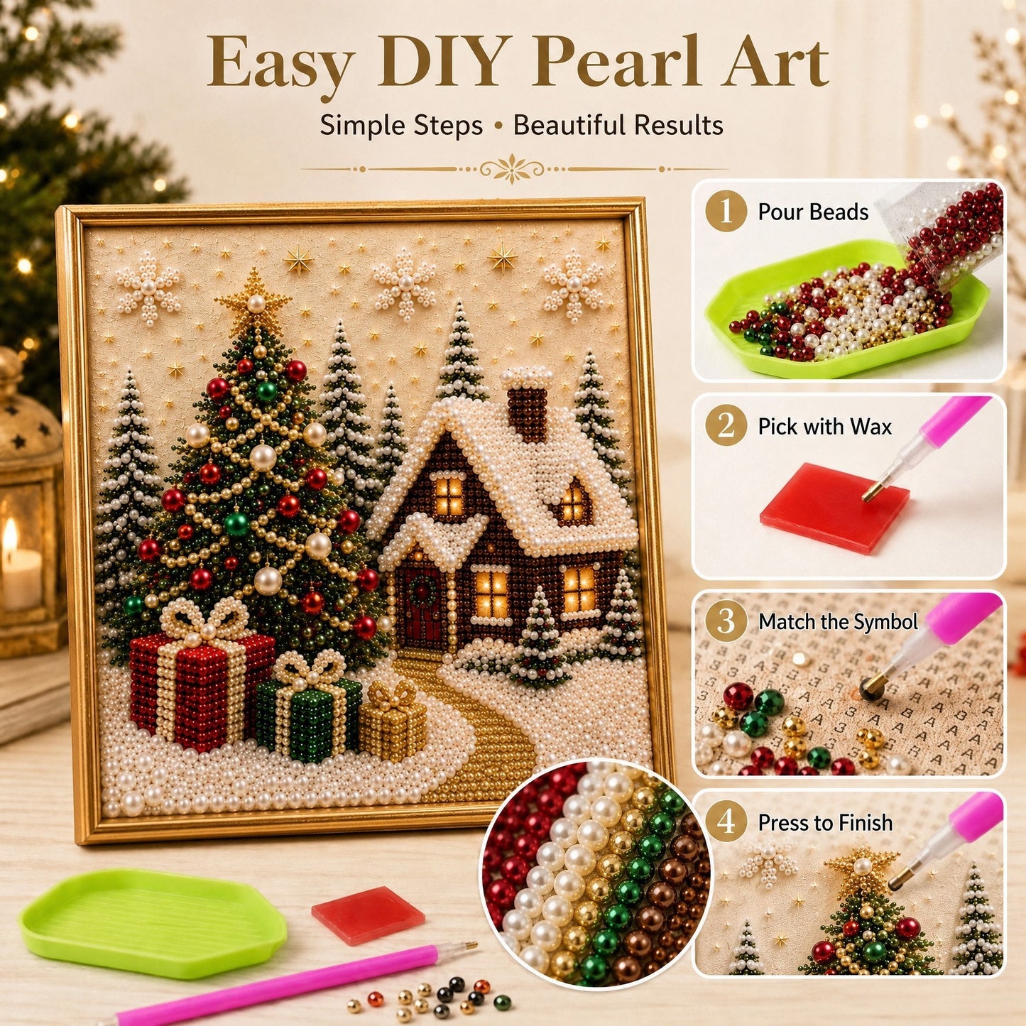 Christmas Pearl Art DIY Kit